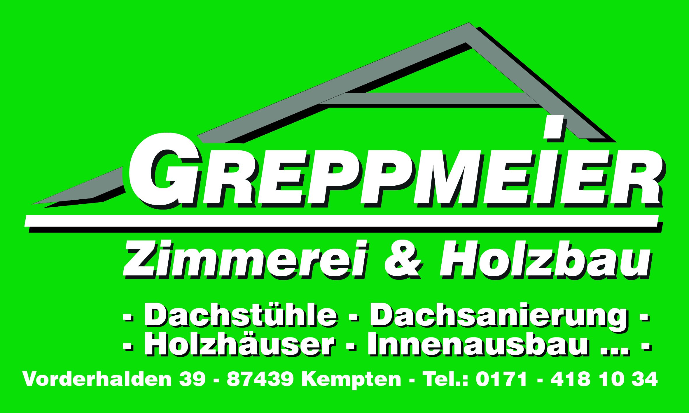 Logo der Firma Greppmeier Andreas Zimmerei & Holzbau aus Kempten auf dem Branchenportal Bauunternehmen.org