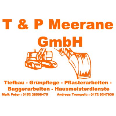 Logo der Firma T&P Meerane GmbH | Bagger • Pflastern • Hausmeisterdienst • Grünpflege aus Meerane auf dem Branchenportal Bauunternehmen.org