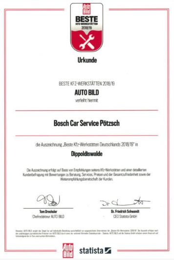 Beispielarbeit von Bosch Car Service Pötzsch - veröffentlicht auf Auto-Werkstatt.de