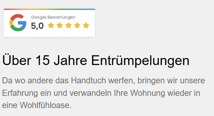 Beispielarbeit von Udo's Entrümpelungsteam - veröffentlicht auf Hausmeisterdienste.net