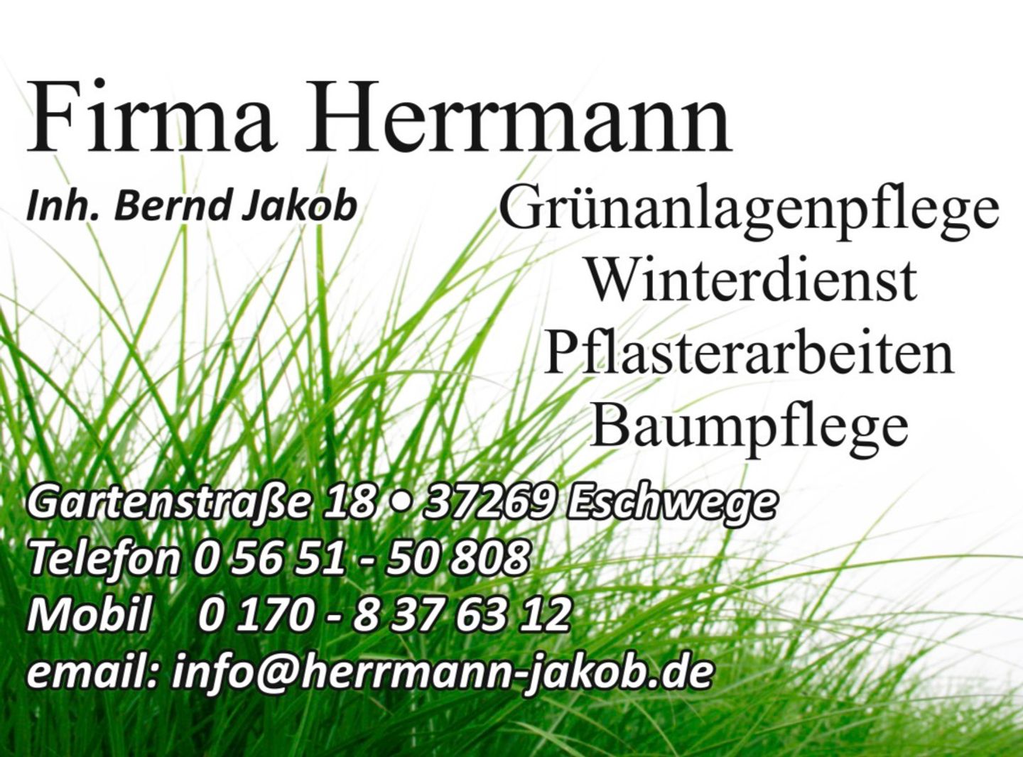 Logo der Firma Jakob Bernd Firma Herrmann Garten-und Landschaftsbau-Winterdienst-Grünanlagenpflege-Baumpflege aus Eschwege auf dem Branchenportal Gartenbau.org