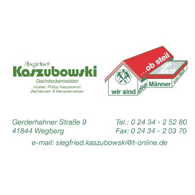 Logo der Firma Siegfried Kaszubowski Bedachungen Inh. Philipp Kaszubowski aus Wegberg auf dem Branchenportal Dachdecker.com