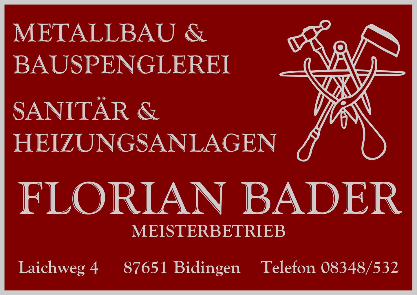 Logo der Firma Florian Bader - Meisterbetrieb - Metallbau & Bauspenglerei, Sanitär- und Heizungsanlagen aus Bidingen auf dem Branchenportal Sanitaer.org
