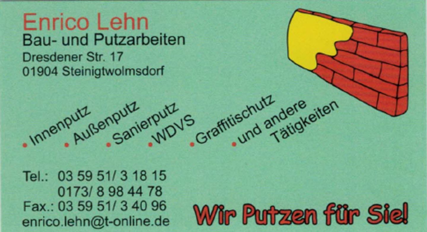 Logo der Firma Enrico Lehn aus Steinigtwolmsdorf auf dem Branchenportal Bauunternehmen.org