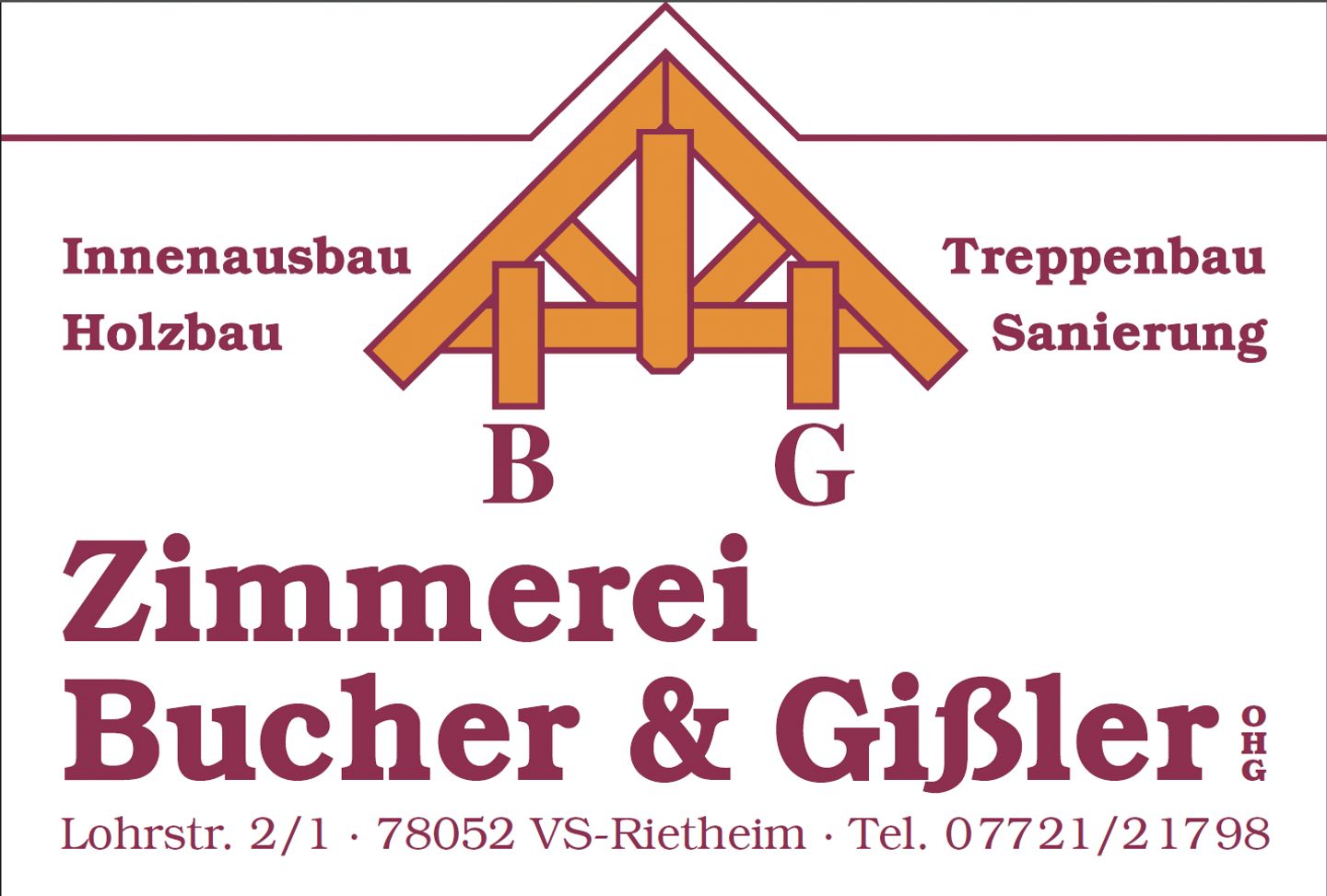Logo der Firma Bucher & Gißler OHG Zimmerei aus Villingen-Schwenningen auf dem Branchenportal Bauunternehmen.org