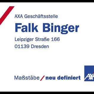 Logo der Firma AXA und DBV Versicherung Dresden Falk Binger aus Dresden auf dem Branchenportal Finanzberater.net