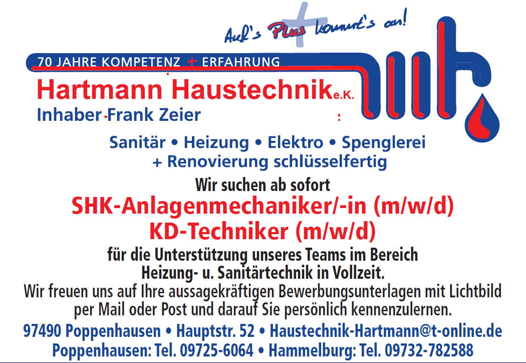 Beispielarbeit von Hartmann Haustechnik e.K. - veröffentlicht auf Elektriker.org