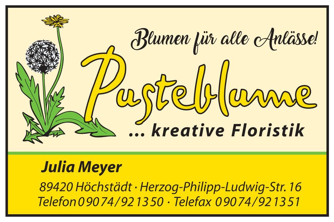 Logo der Firma Meyer Julia Blumenladen Pusteblume aus Höchstädt an der Donau auf dem Branchenportal Gartenbau.org