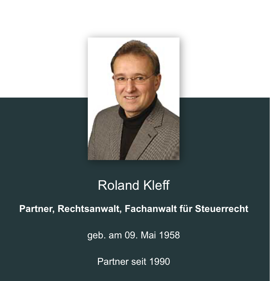 Beispielarbeit von Kleff Roland u. Meinolf vorm Walde & Partner GbR FA Steuerrecht u. Steuerberater - veröffentlicht auf Steuer-Berater.de