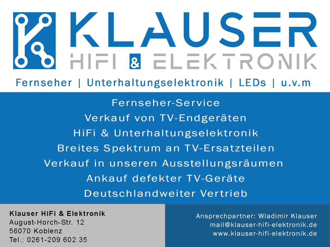Beispielarbeit von Klauser HiFi & Elektronik / Recycling Elektronik Koblenz - veröffentlicht auf Elektriker.org