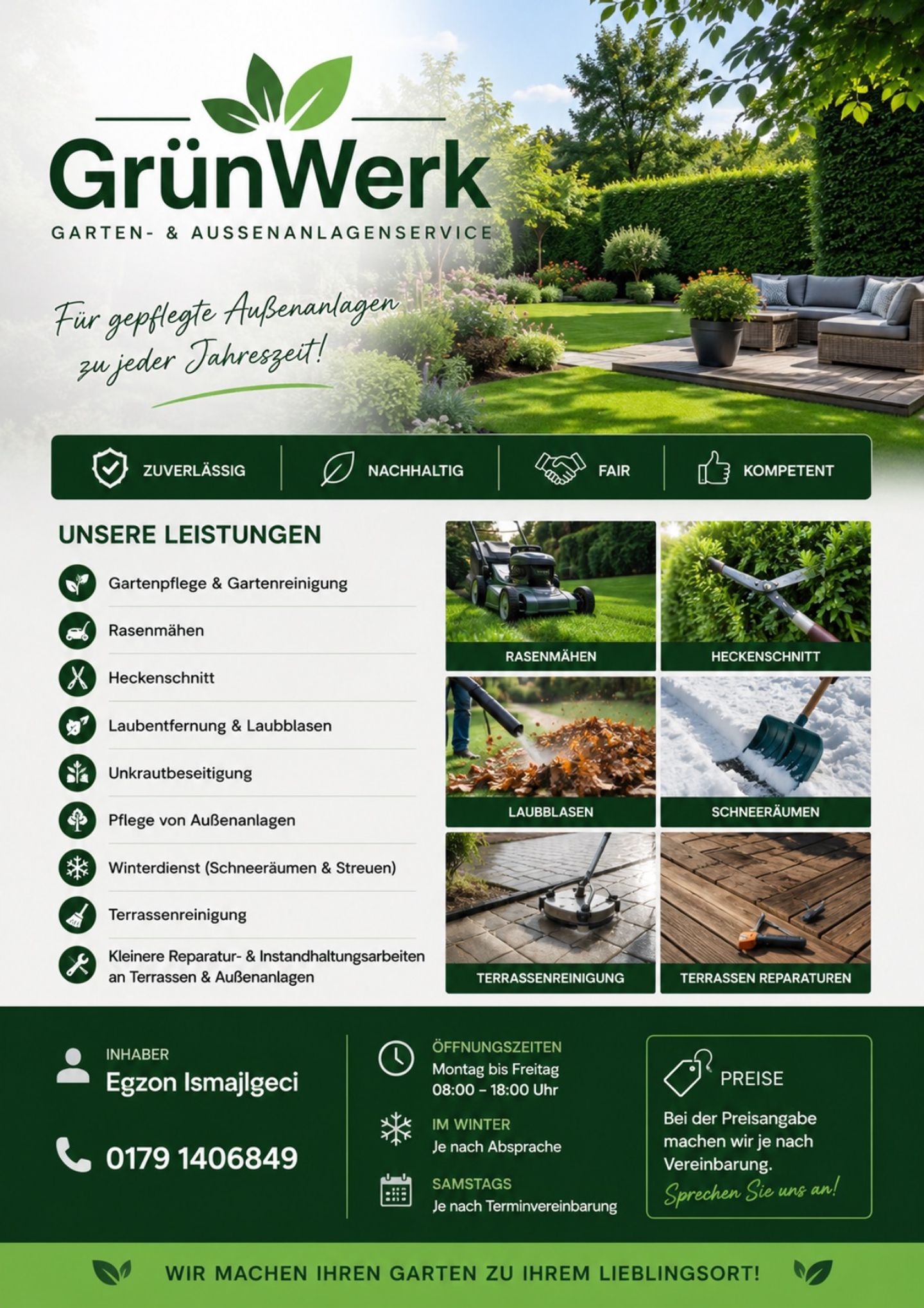 Beispielarbeit von GrünWerk Hausmeisterservice - veröffentlicht auf Hausmeisterdienste.net