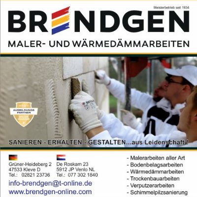 Logo der Firma Brendgen Maler & Wärmedämmarbeiten aus Kleve auf dem Branchenportal Maler.org