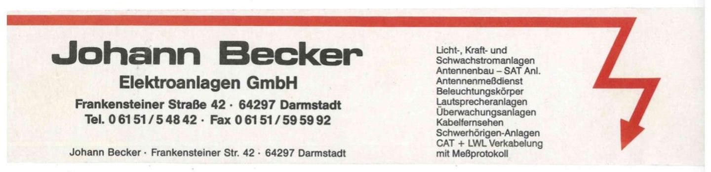 Logo der Firma Becker Johann Elektroanlagen GmbH aus Darmstadt auf dem Branchenportal Elektriker.org