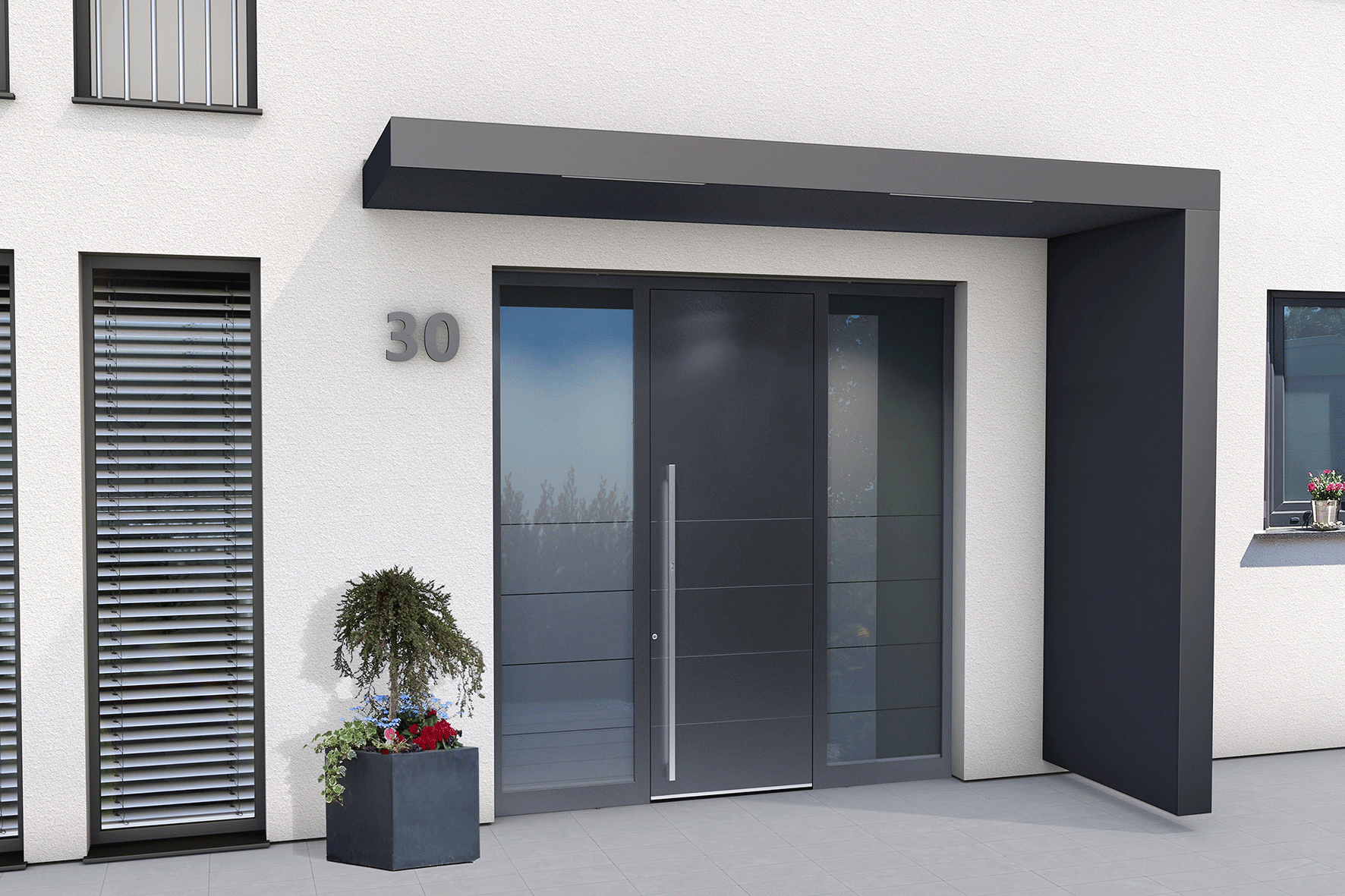 Beispielarbeit von heim-wunder.de - Vordächer, Rollladenantriebe, Smart Home - veröffentlicht auf Dachdecker.com