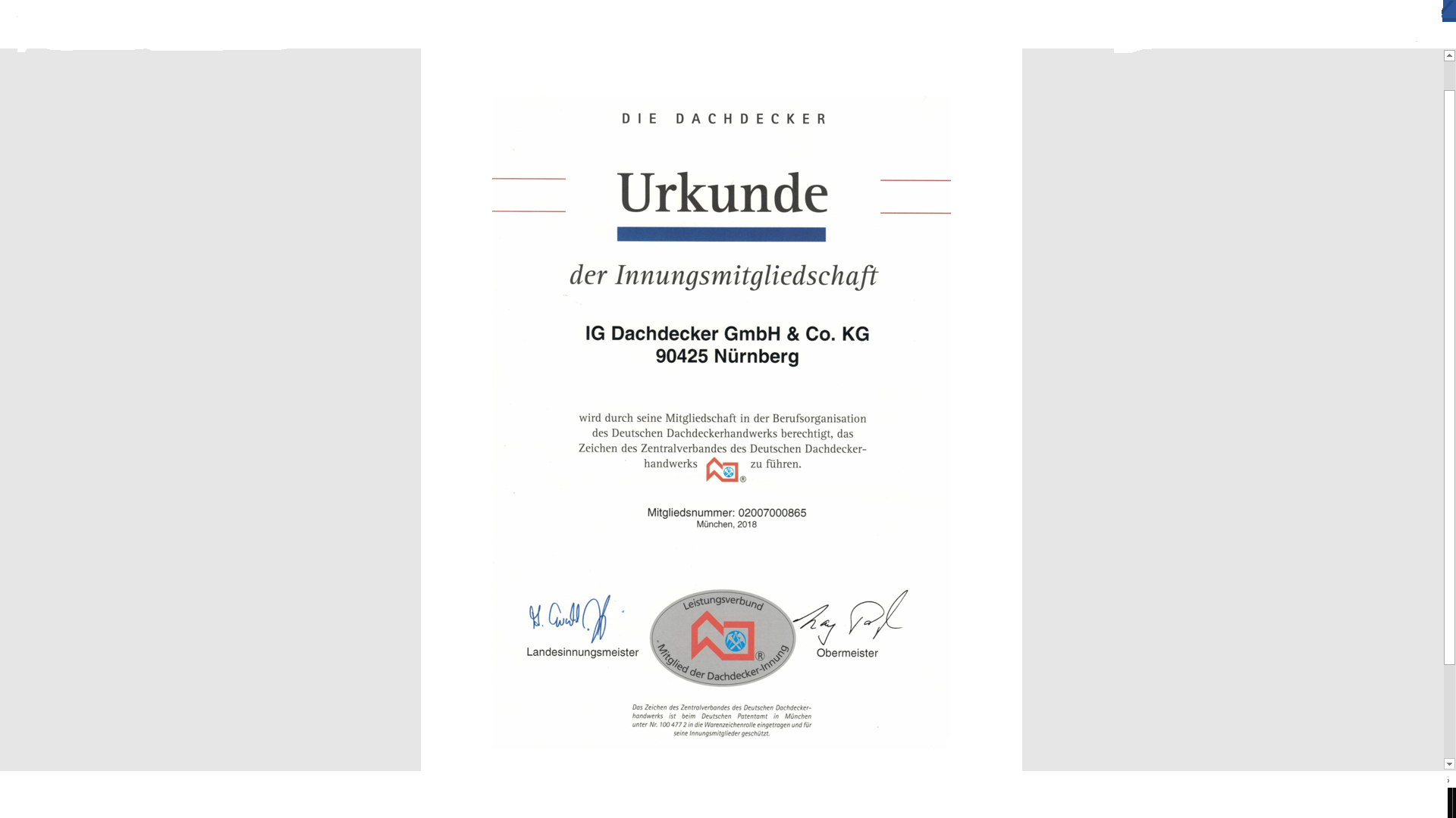 Beispielarbeit von IG Dachdecker GmbH & Co.KG - veröffentlicht auf Dachdecker.com