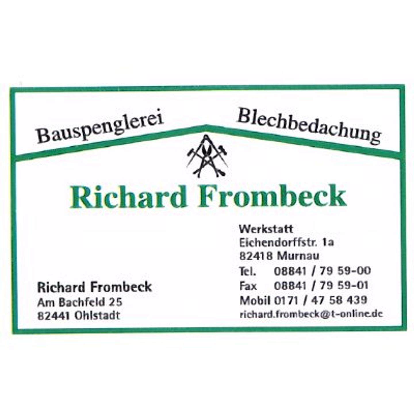 Logo der Firma Frombeck Richard Spenglerei aus Ohlstadt auf dem Branchenportal Sanitaer.org