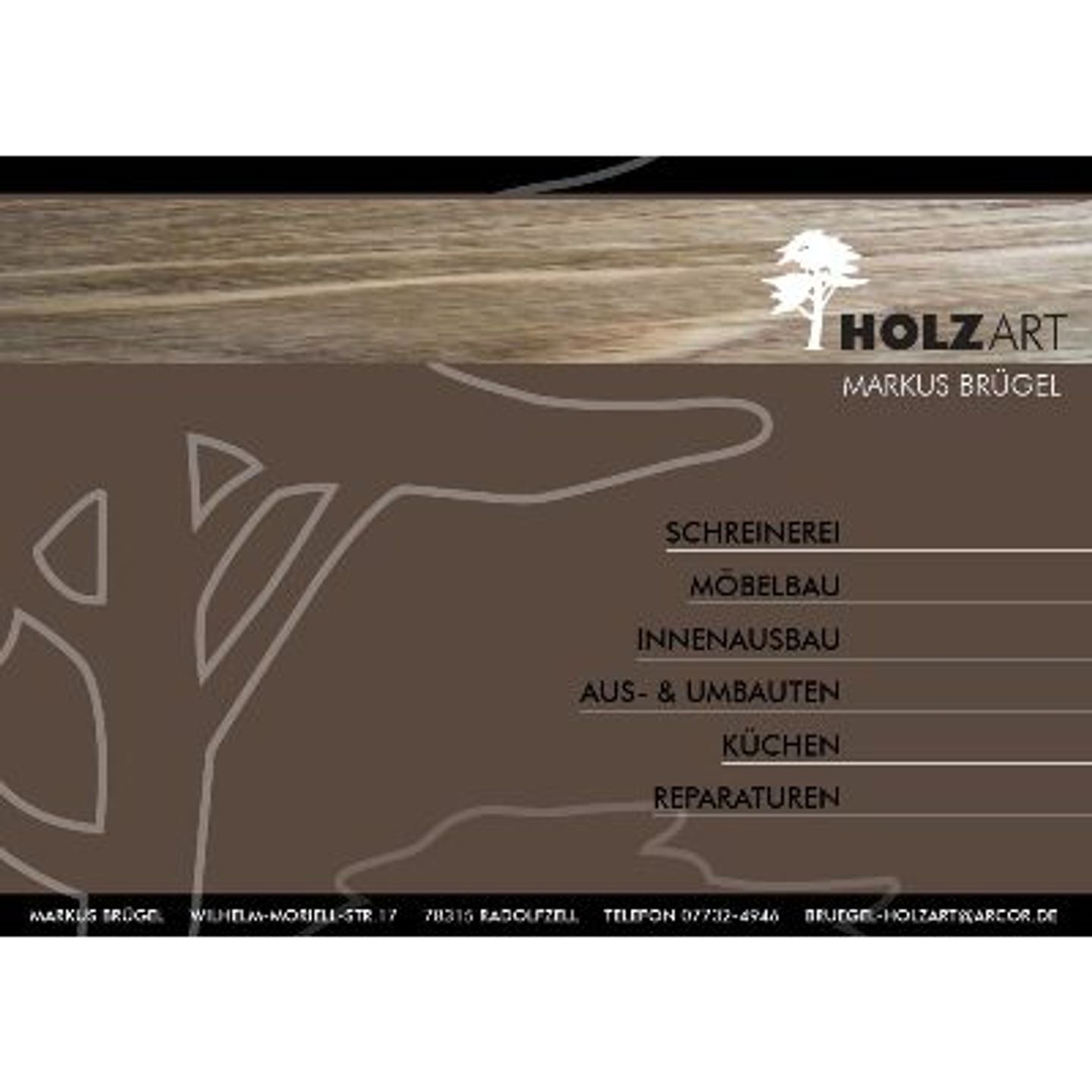 Logo der Firma HolzArt Markus Brügel | Schreinerei aus Radolfzell auf dem Branchenportal Tischler-Schreiner.org