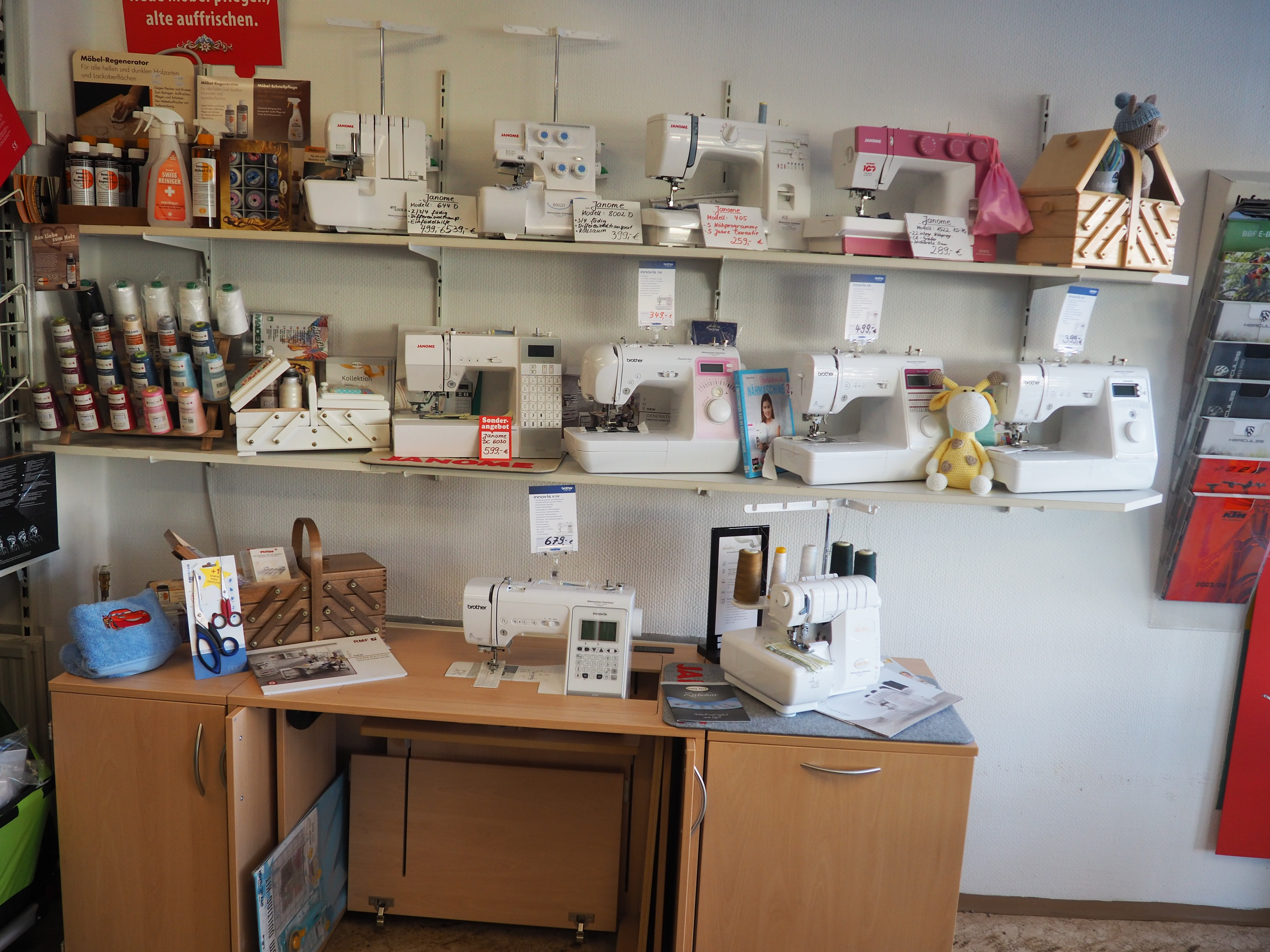 Beispielarbeit von Veitenhansl Jens Radshop - Nähmaschinen - veröffentlicht auf Fahrradreparatur.org