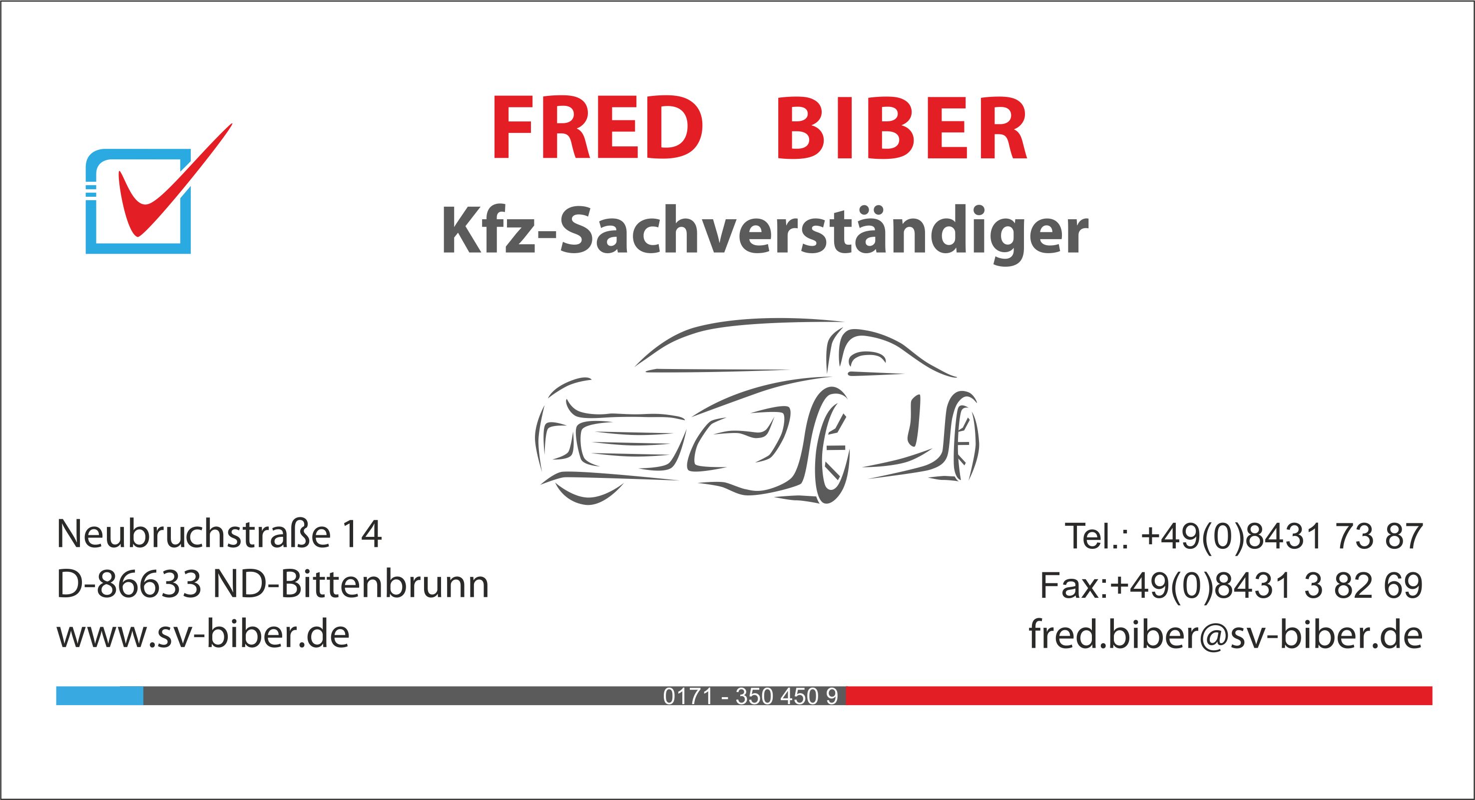 Logo der Firma Kfz-Sachverständiger Fred Biber aus Neuburg an der Donau auf dem Branchenportal Gutachter.org