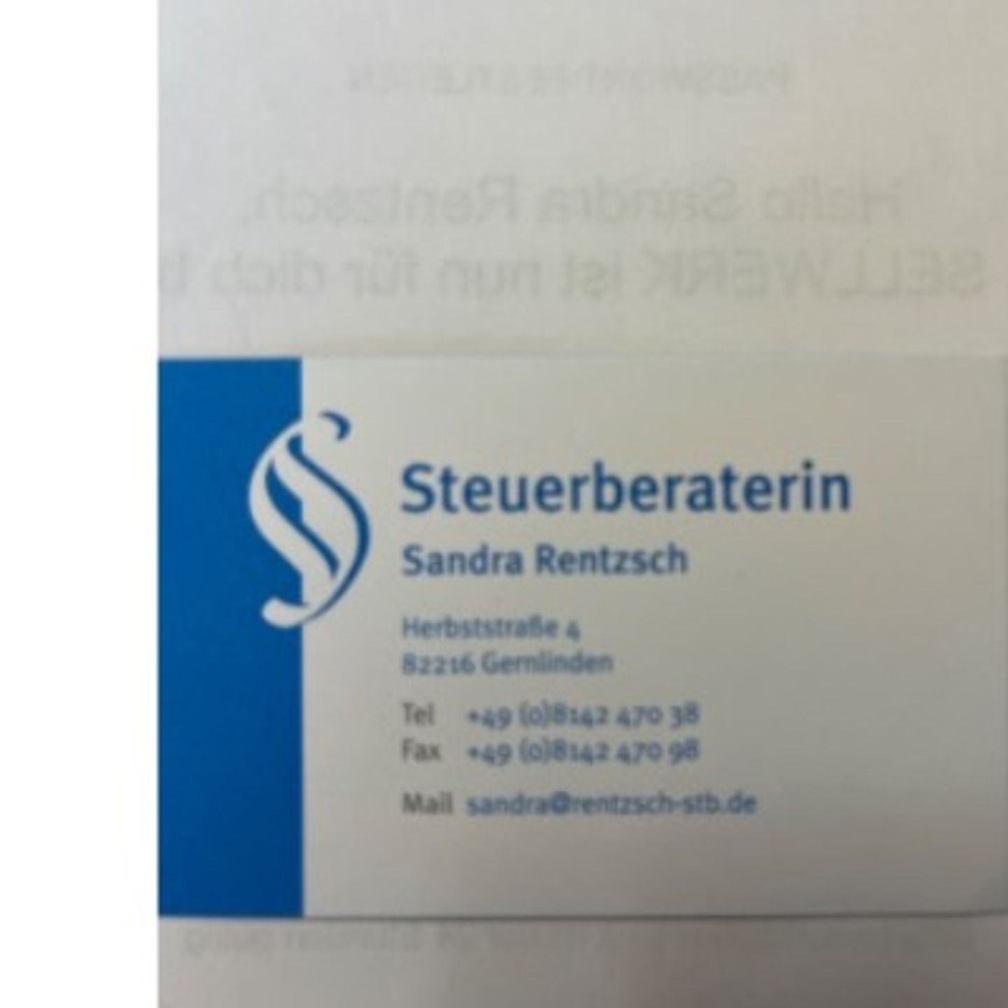 Logo der Firma Rentzsch Sandra Steuerberaterin aus Maisach auf dem Branchenportal Steuer-Berater.de