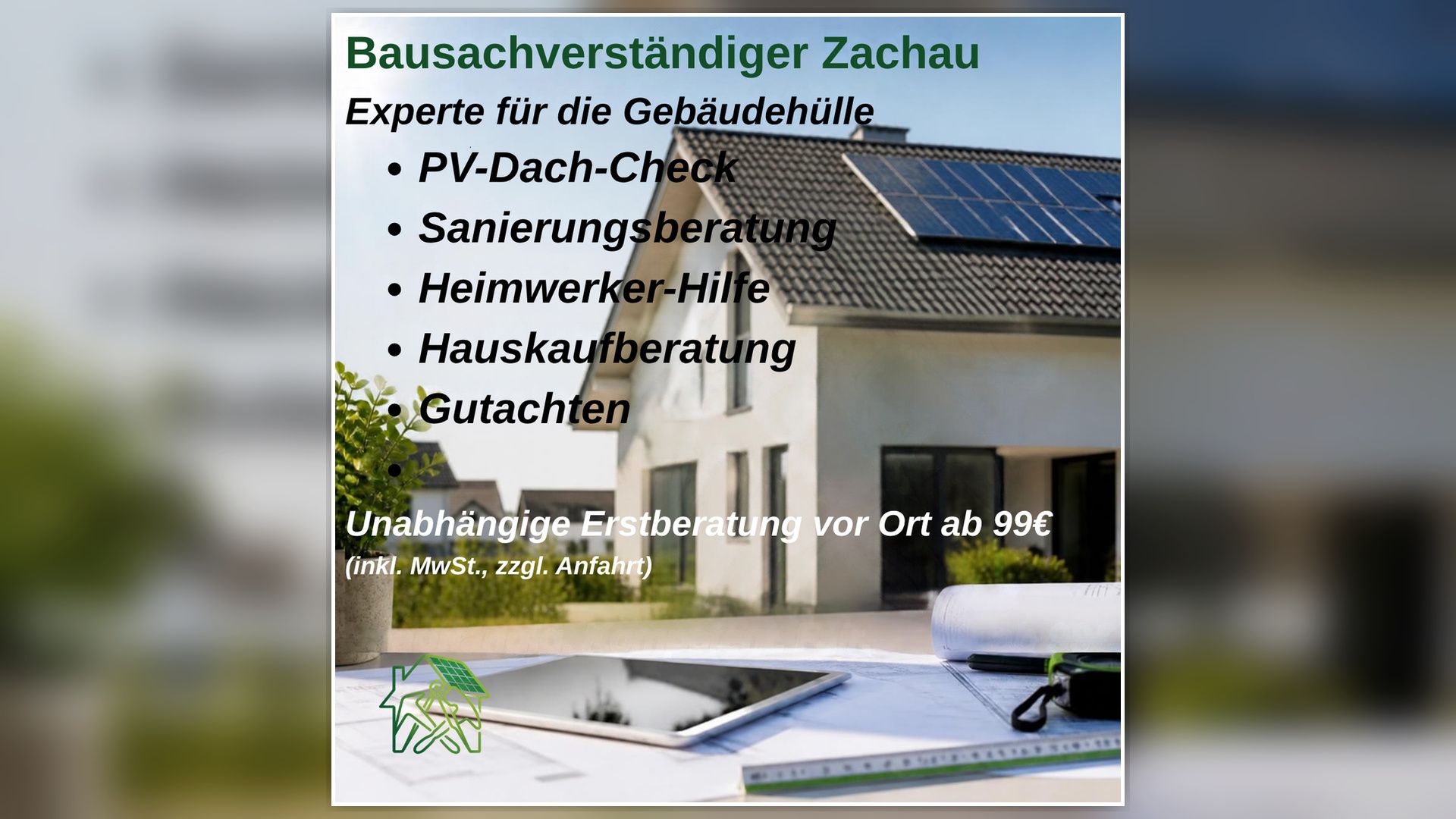 Beispielarbeit von Bausachverständiger Zachau - veröffentlicht auf Gutachter.org