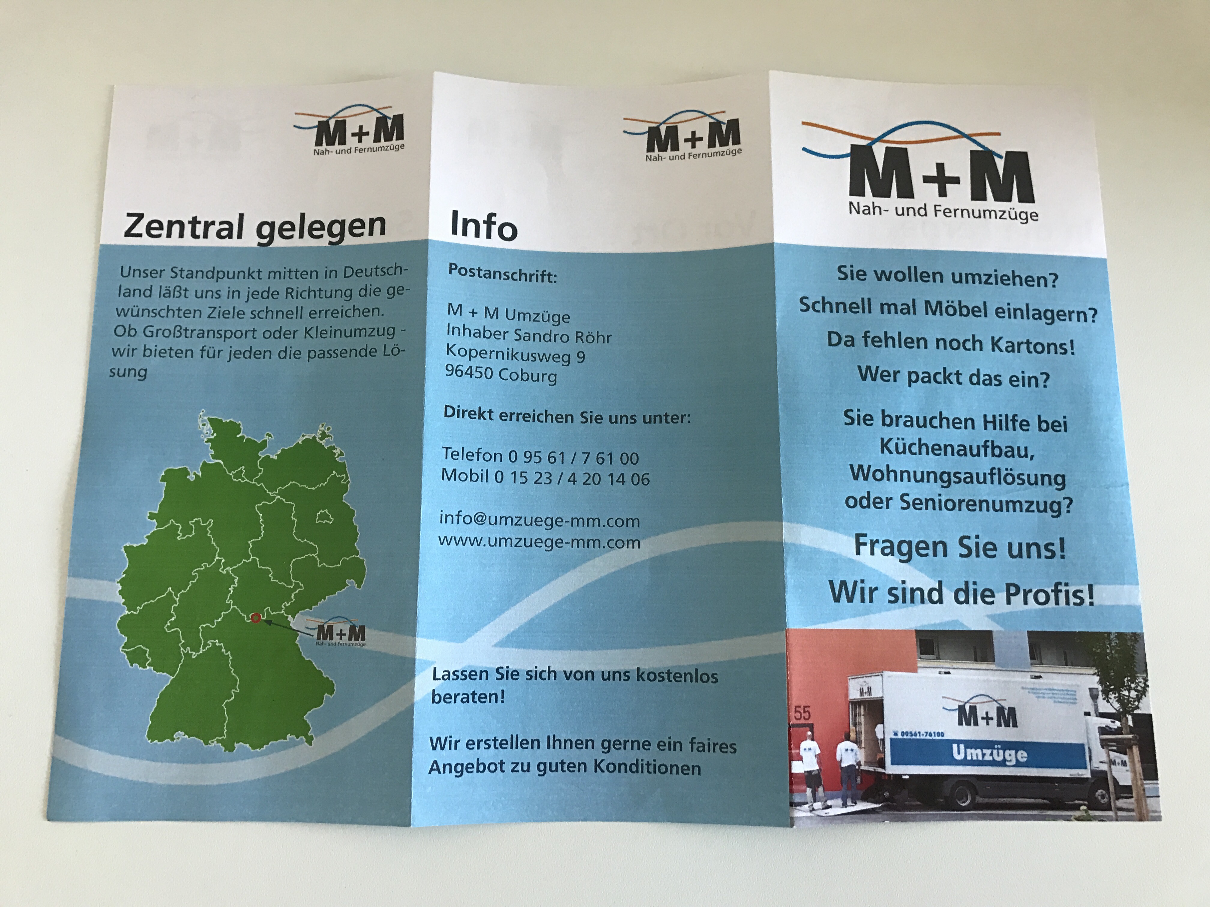 Beispielarbeit von M + M Umzüge - veröffentlicht auf Hausmeisterdienste.net