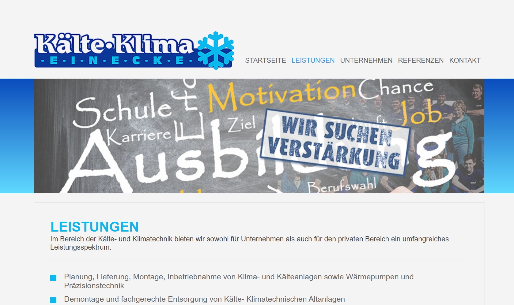 Beispielarbeit von Kälte - Klima - Einecke GmbH - veröffentlicht auf Klimatechniker.net