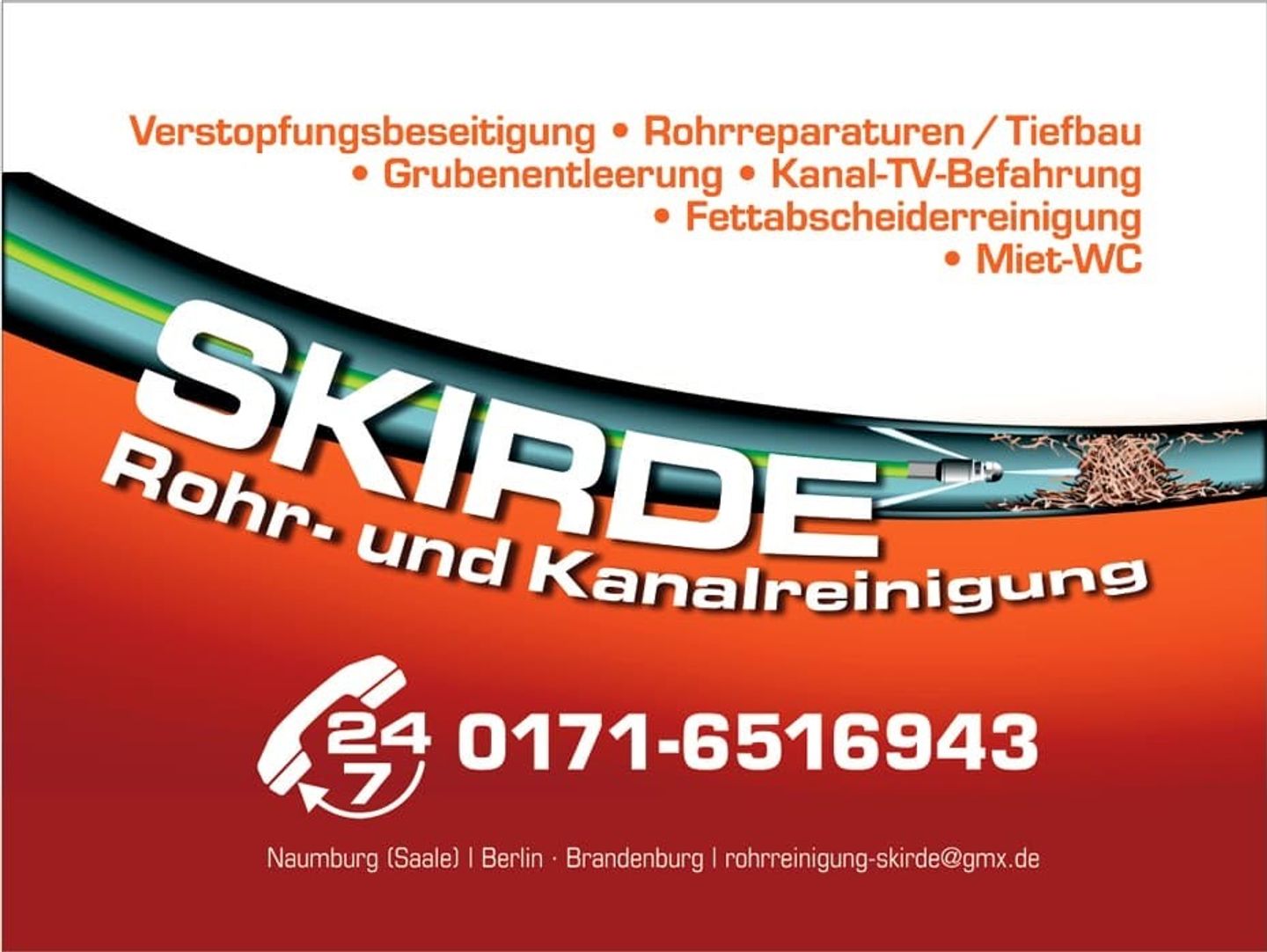 Logo der Firma Reinhard Skirde Rohr- und Kanalreinigung aus Naumburg (Saale) auf dem Branchenportal Hausmeisterdienste.net