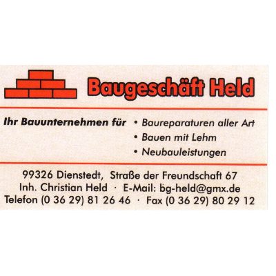Logo der Firma Baugeschäft Held aus Stadtilm auf dem Branchenportal Bauunternehmen.org