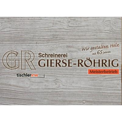 Logo der Firma Gierse Röhrig GmbH Bau- und Möbelschreinerei aus Velbert auf dem Branchenportal Glaserei.org