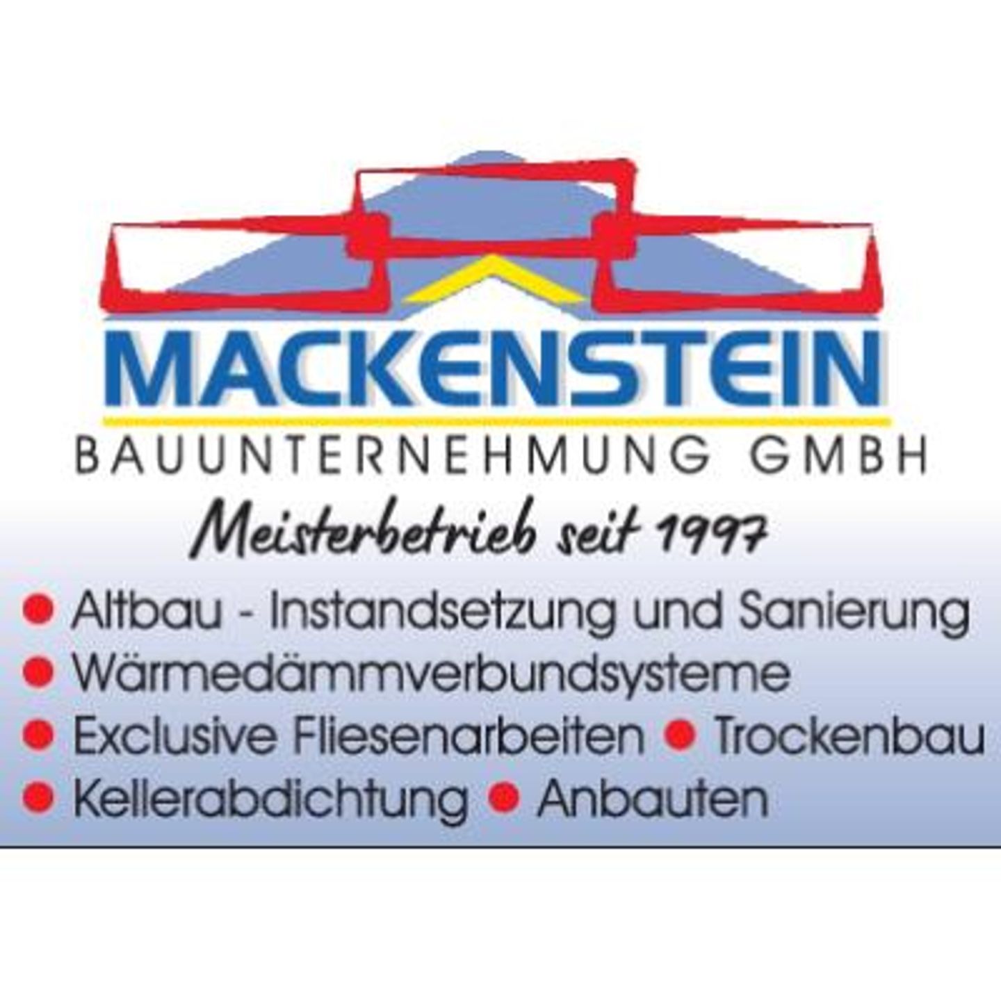 Logo der Firma Bauunternehmung Mackenstein GmbH aus Düsseldorf auf dem Branchenportal Bauunternehmen.org