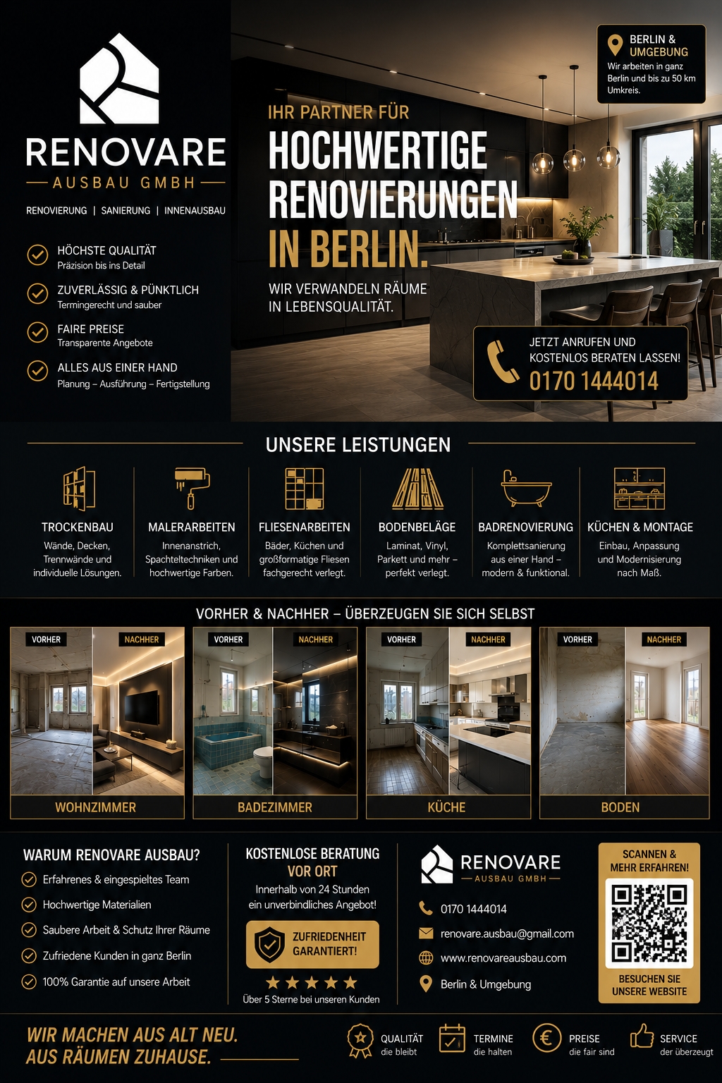 Beispielarbeit von Professionelle Renovierung in Berlin - Renovare Ausbau GmbH - veröffentlicht auf Maurer-und-Betonbauer.de