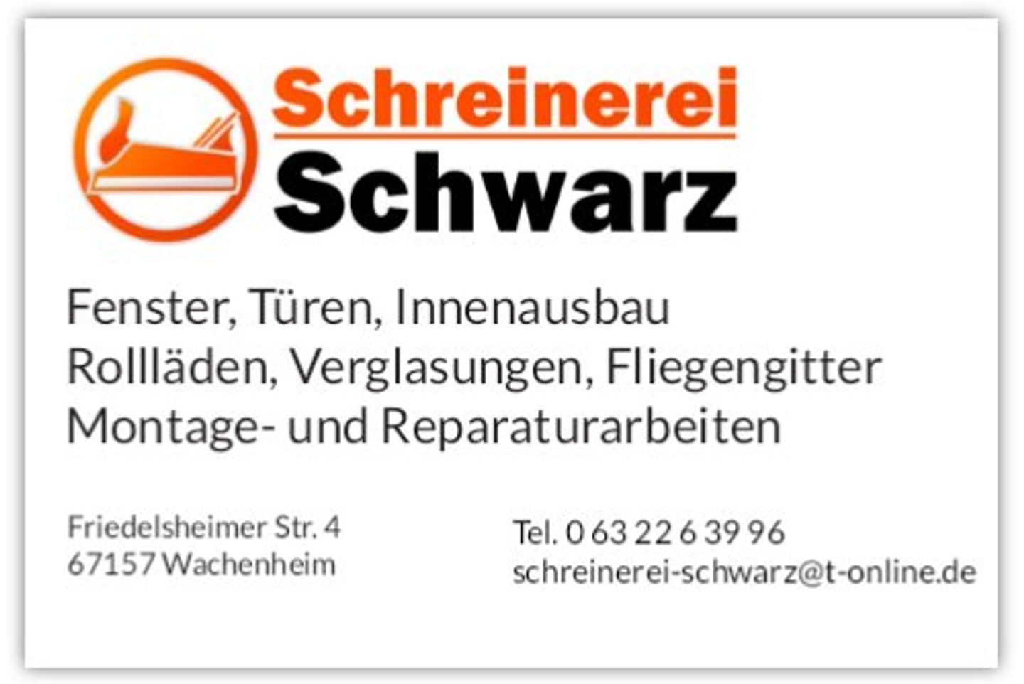 Logo der Firma Schreinerei Schwarz aus Wachenheim auf dem Branchenportal Tischler-Schreiner.org