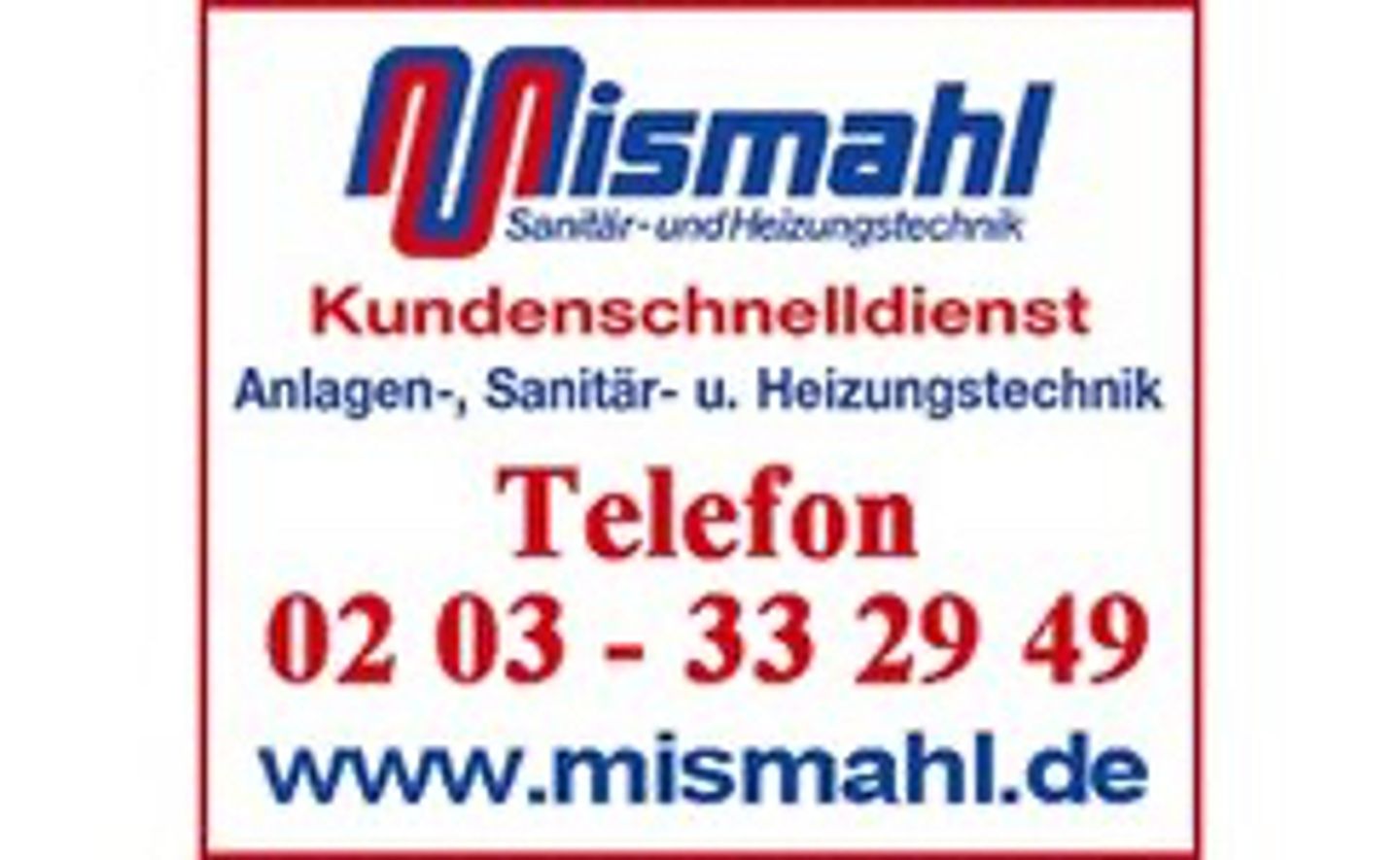 Logo der Firma Karlheinz Mismahl Sanitär-Heizungstechnik aus Duisburg auf dem Branchenportal Heizungsbau.net