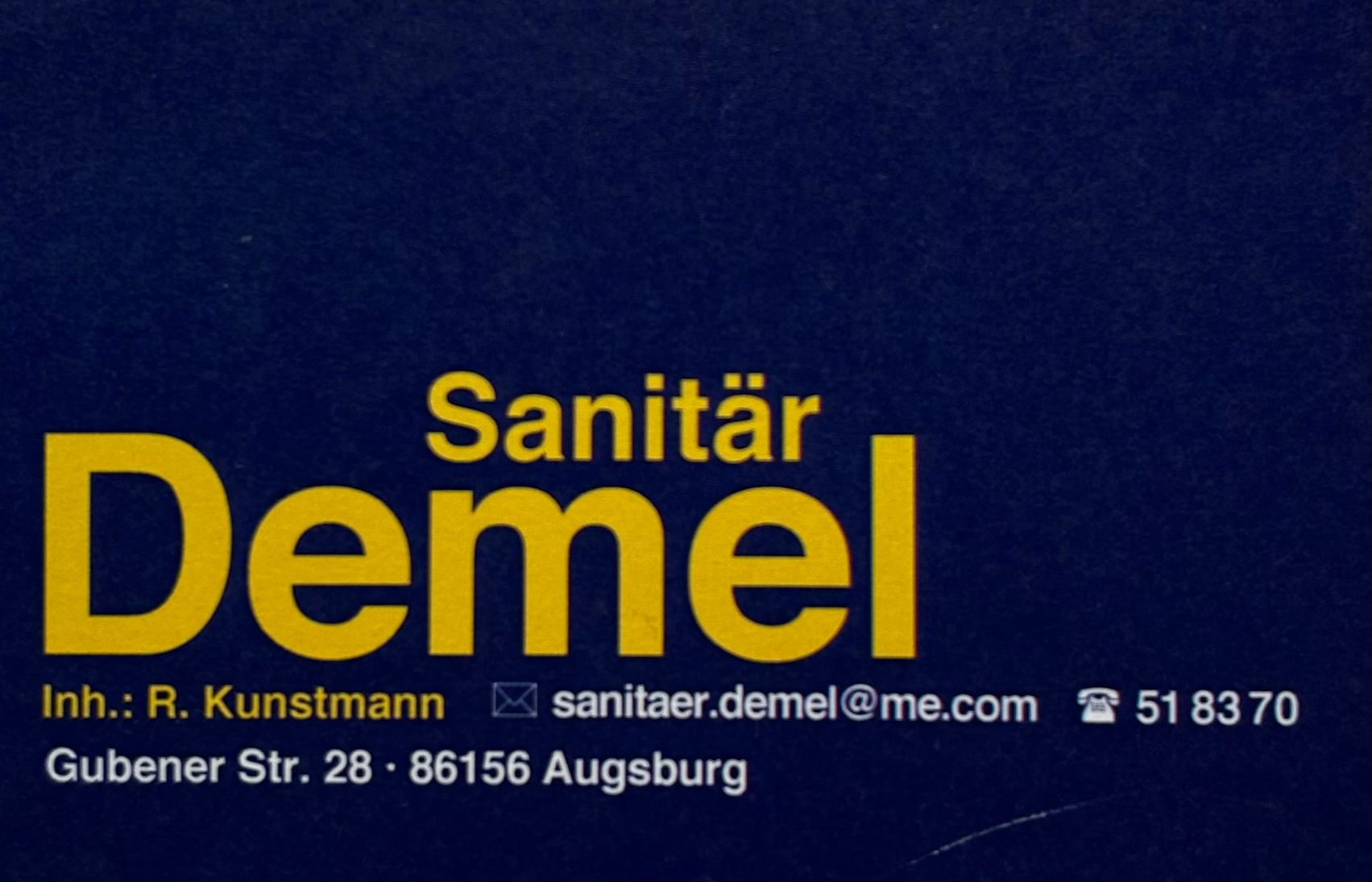 Logo der Firma Sanitär Demel aus Augsburg auf dem Branchenportal Sanitaer.org