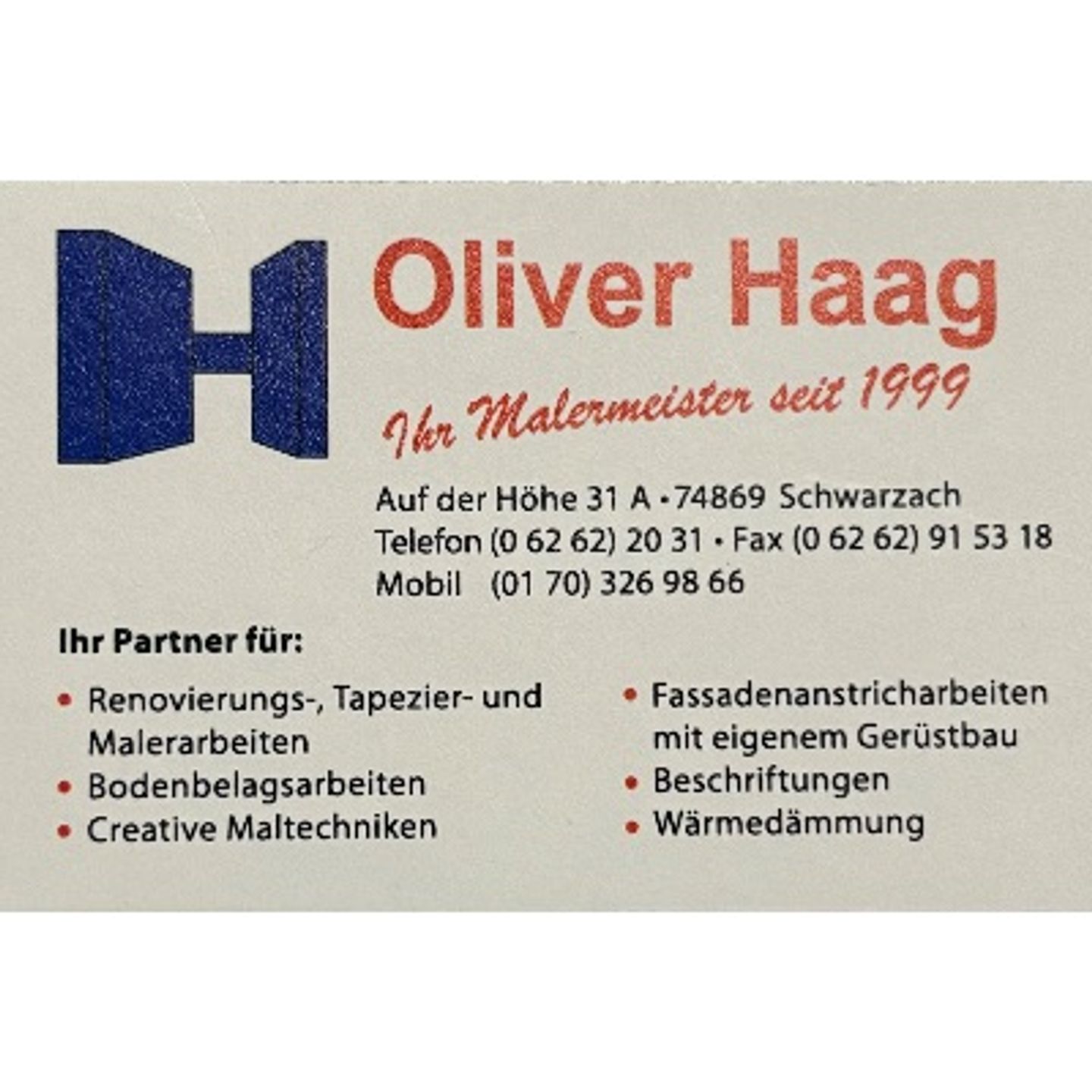 Oliver Haag Malermeister - LOGO