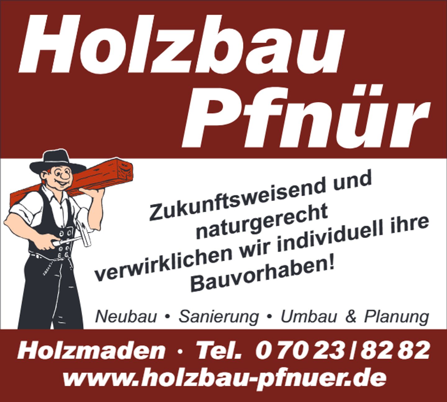 Logo der Firma Holzbau Pfnür GmbH & Co. KG aus Holzmaden auf dem Branchenportal Tischler-Schreiner.org