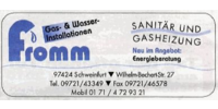 Logo der Firma Fromm Gas- u. Wasserinstallation aus Schweinfurt auf dem Branchenportal Sanitaer.org