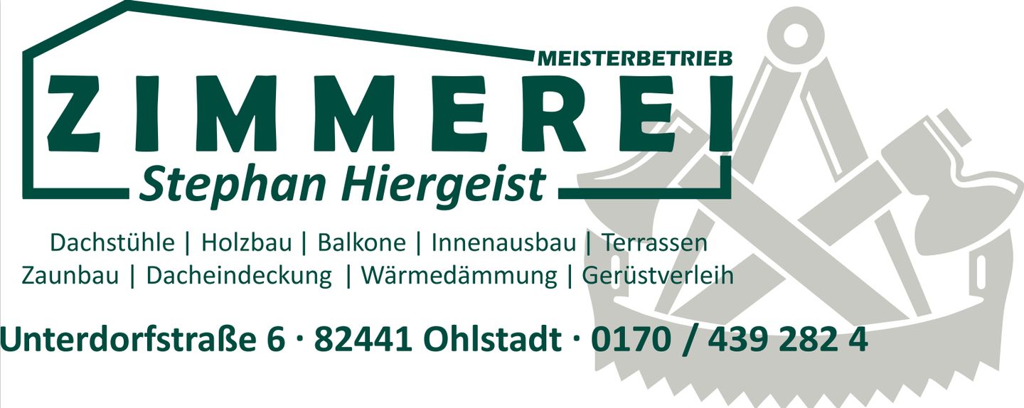 Logo der Firma Zimmerei Stephan Hiergeist aus Ohlstadt auf dem Branchenportal Bauunternehmen.org