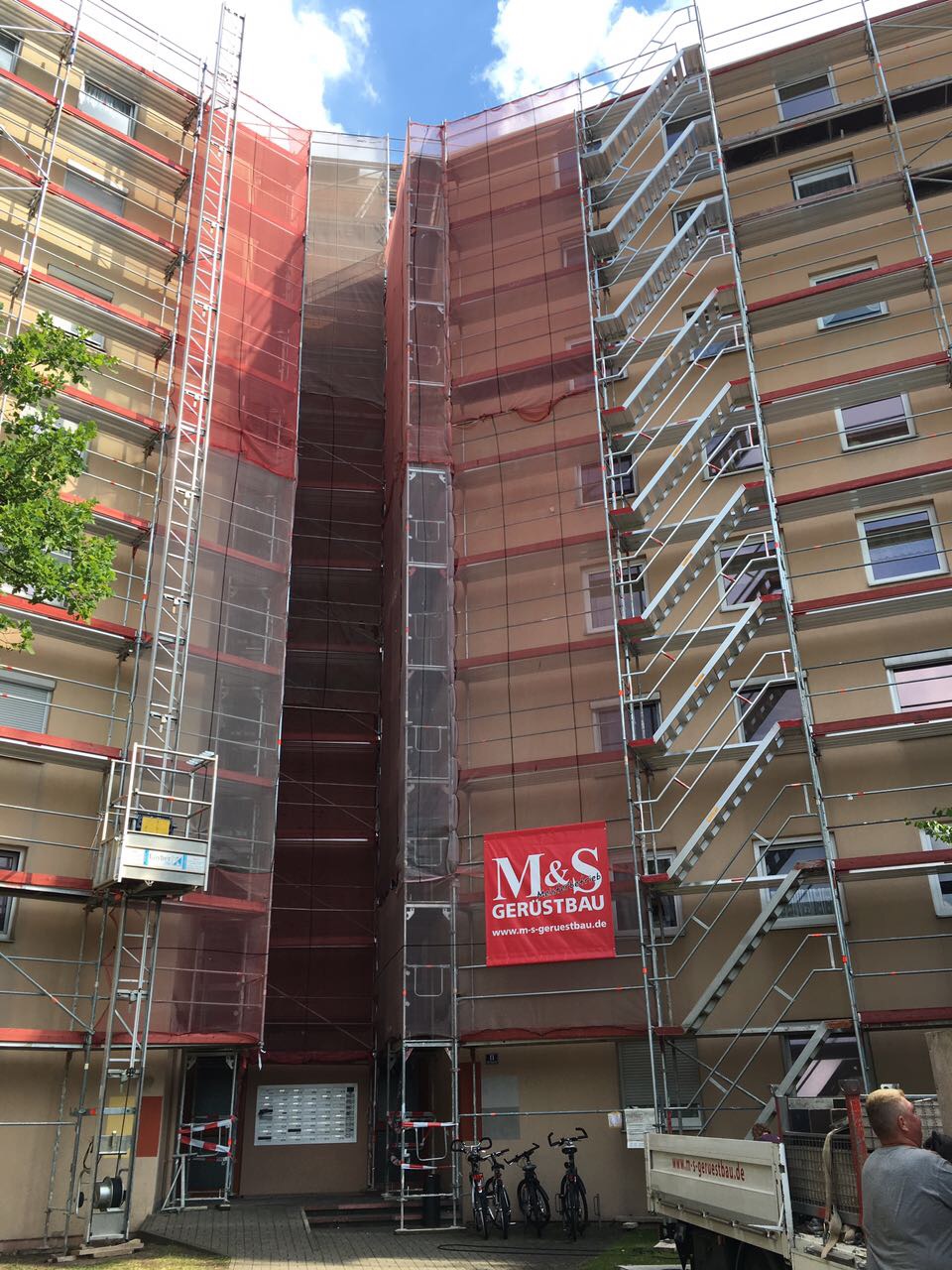 Beispielarbeit von M&S Gerüstbau - veröffentlicht auf Geruestbau.org