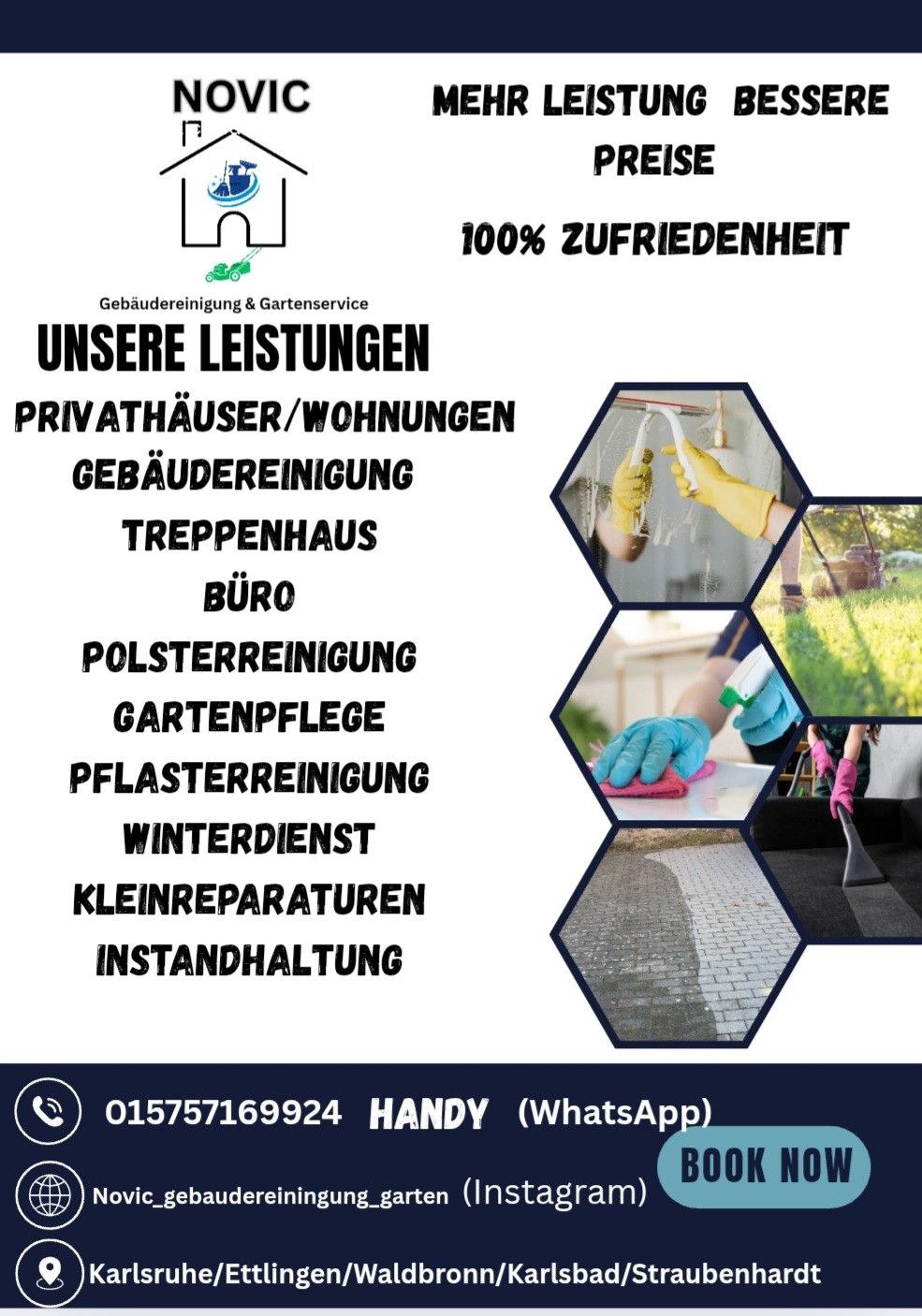 Beispielarbeit von Novic Gebäudereinigung Gartenarbeiten Polsterreinigung Winterdienst - veröffentlicht auf Hausmeisterdienste.net