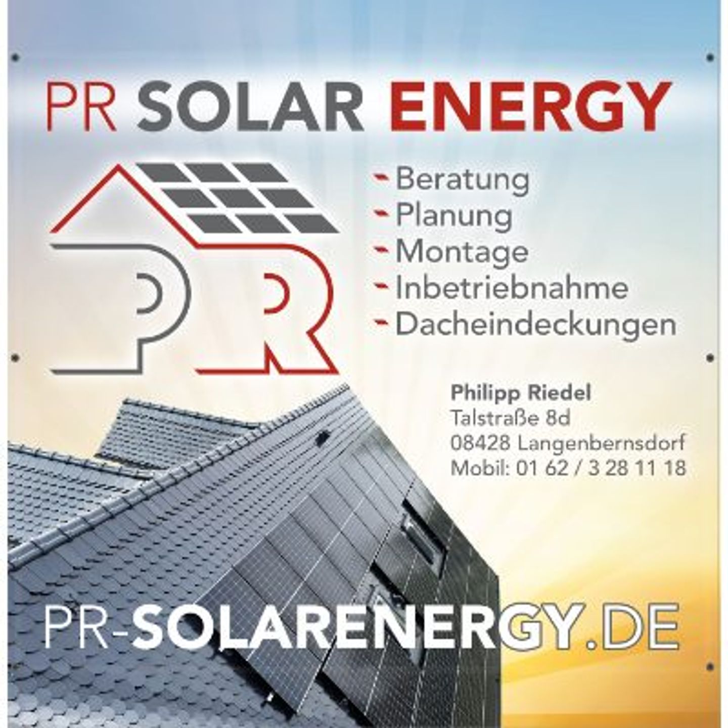 Logo der Firma PR Solar Energy GmbH aus Langenbernsdorf auf dem Branchenportal Dachdecker.com