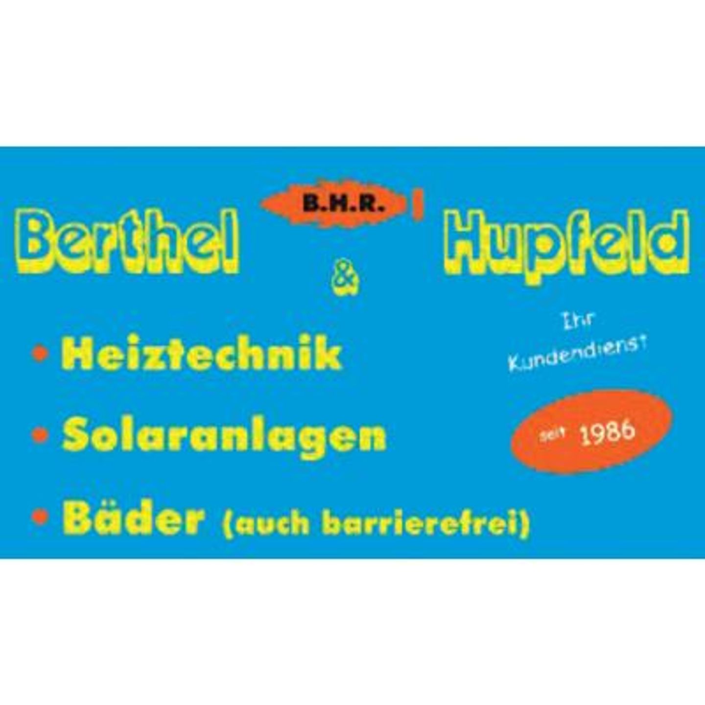 Logo der Firma Berthel & Hupfeld - Heizung u. Solar - Bäder u. Sanitär aus Rotenburg auf dem Branchenportal Heizungsbau.net