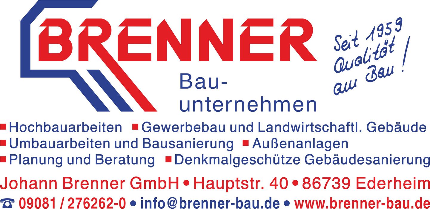 Logo der Firma Johann Brenner GmbH aus Ederheim auf dem Branchenportal Bauunternehmen.org