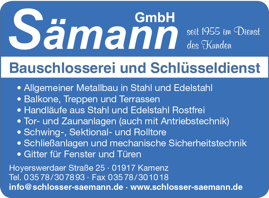 Beispielarbeit von Sämann GmbH Bauschlosserei und Schlüsseldienst - veröffentlicht auf Schlosserei.net