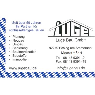 Logo der Firma Luge Bau GmbH aus Eching auf dem Branchenportal Bauunternehmen.org