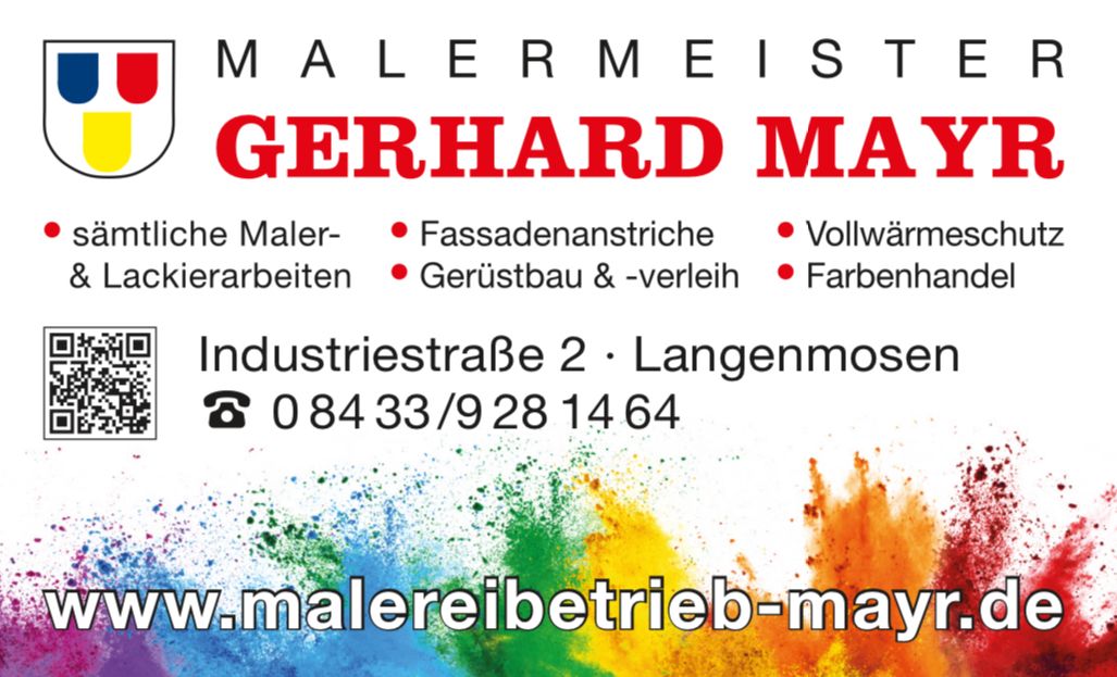 Logo der Firma Malermeister Gerhard Mayr aus Langenmosen auf dem Branchenportal Maler.org