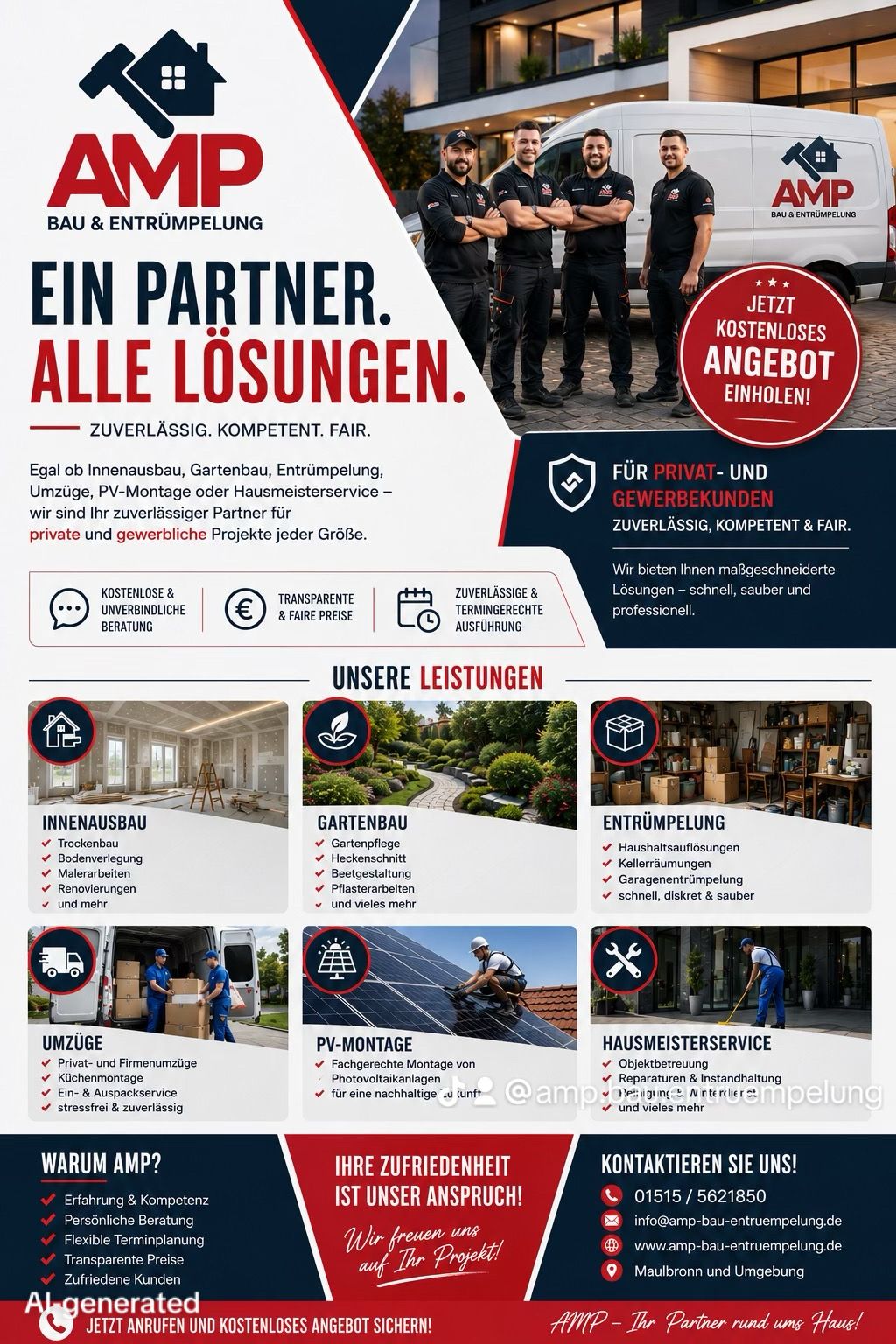 Beispielarbeit von AMP Bau & Entrümpelung - veröffentlicht auf Tischler-Schreiner.org