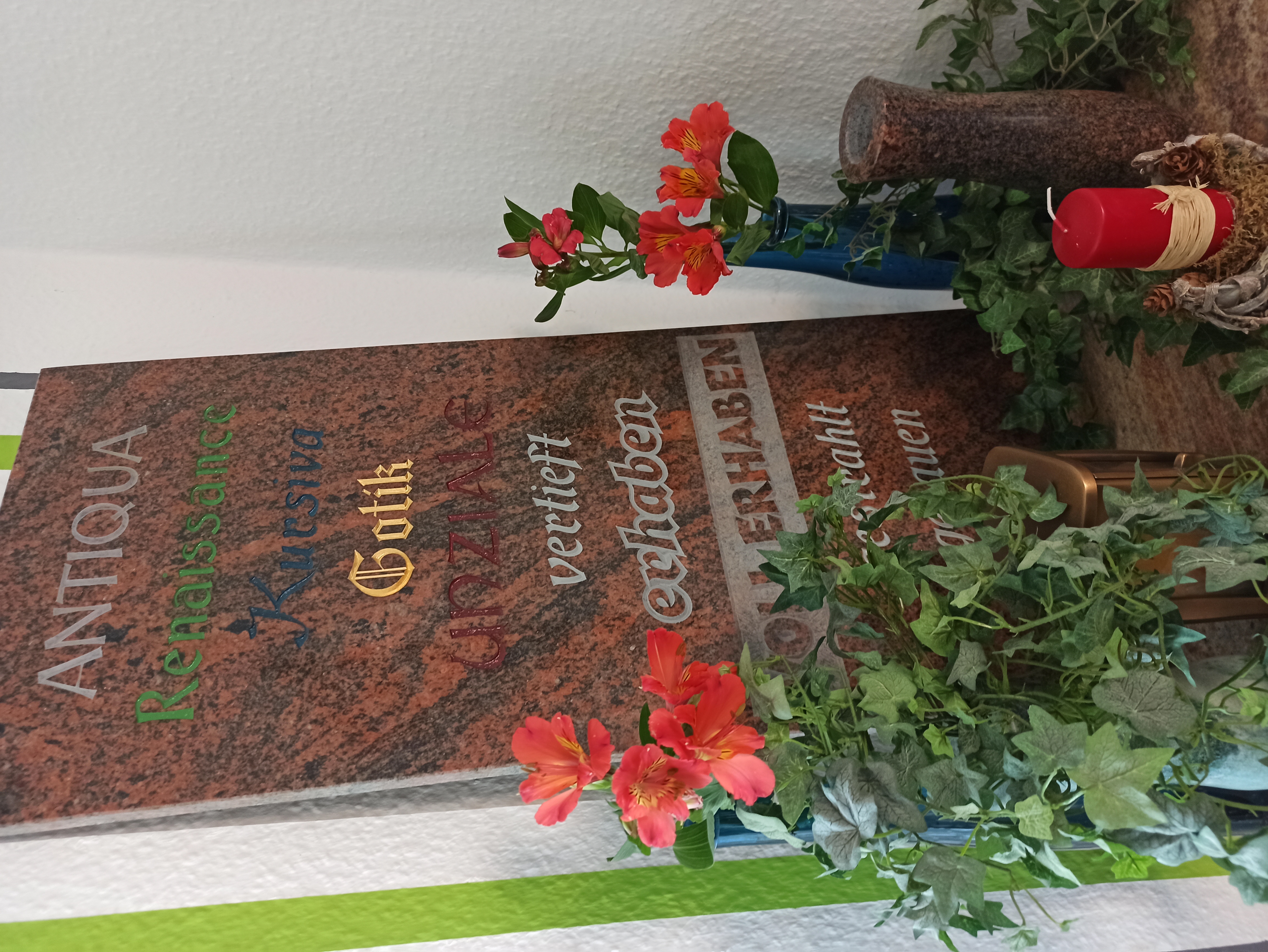 Beispielarbeit von Peschel Naturstein Grabsteine Leipzig - veröffentlicht auf Fliesenleger.net