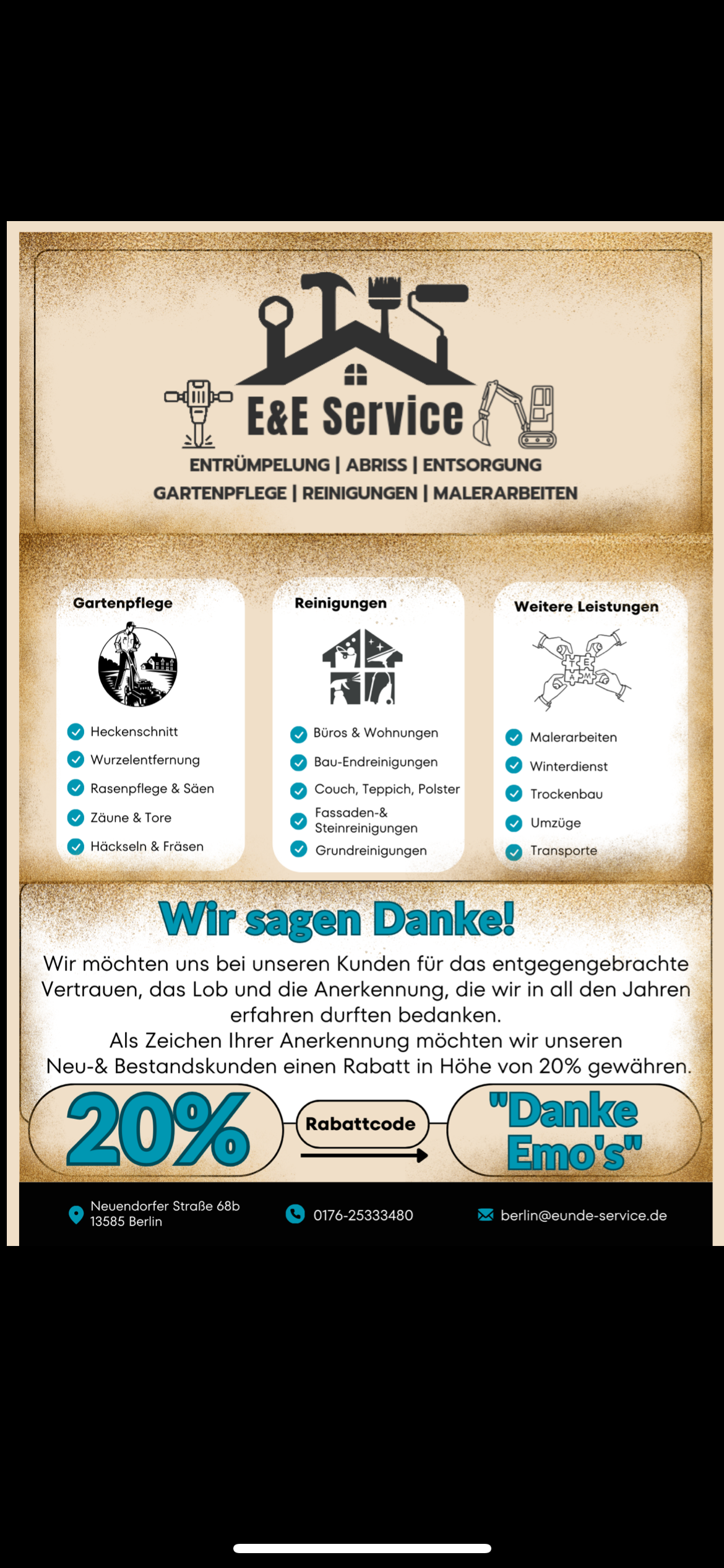 Beispielarbeit von E&E Service - veröffentlicht auf Hausmeisterdienste.net